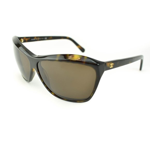 CHANEL Accessories - CHANEL: Tortoise Brown CC Polarized Sunglasses mh